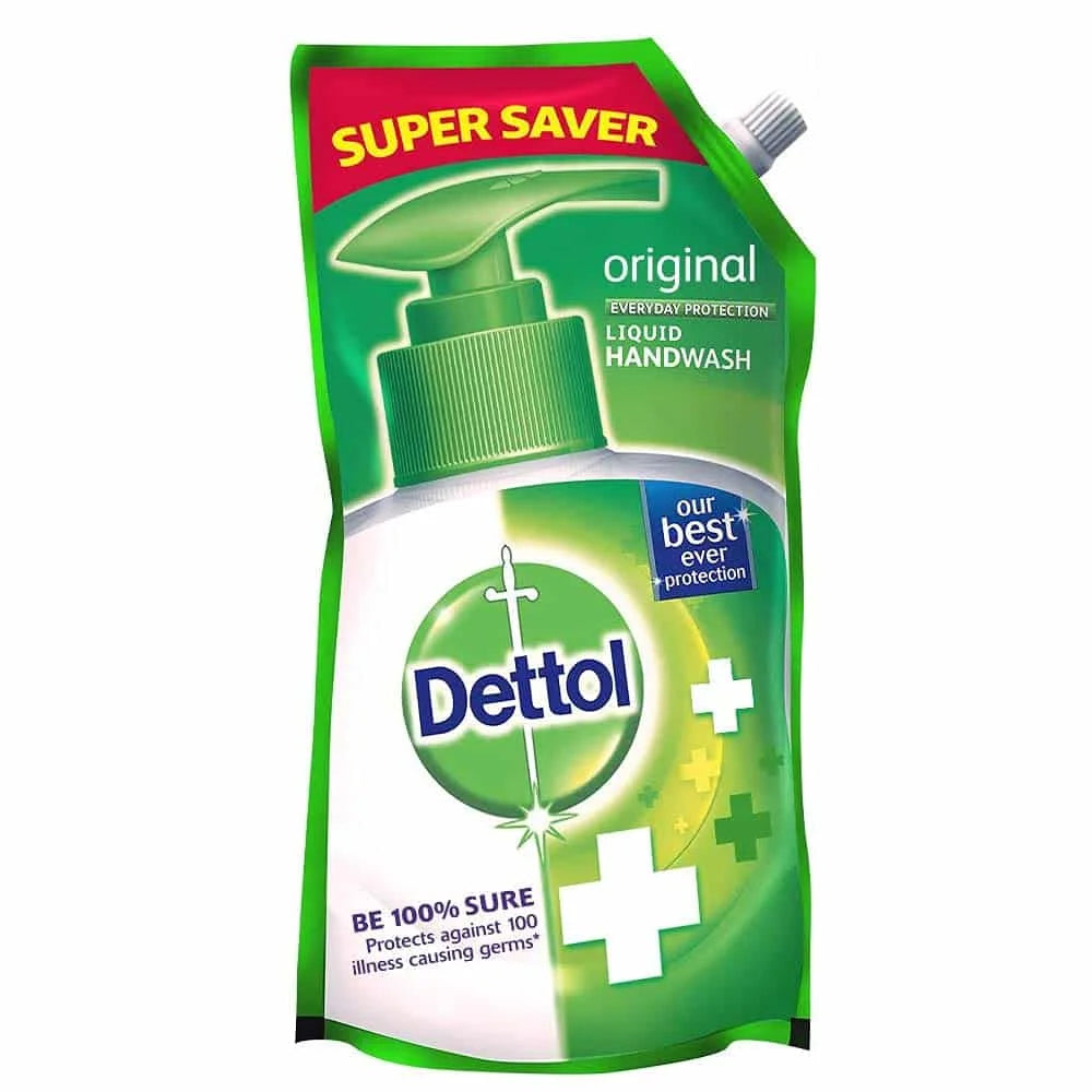 Dettol Liquid Handwash Refill - Original Hand Wash- 675ml | Germ Defence Formula | 10x Better Germ Protection